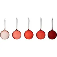 Iittala kerstbal glas 80 mm 5-pack Rood