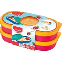 Maped M870901, Doos, Rechthoekig, 0,15 l, Oranje, Rood, ABS kunststof, Polypropyleen (PP), Silicone, 2 stuk(s)