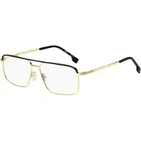 HUGO BOSS Optisch montuur van staal met zwarte en goudkleurige afwerkingen
