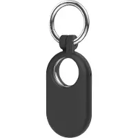 Cazy hoesje geschikt voor Samsung SmartTag2 - Siliconen Sleutelhanger Hoesje - Zwart