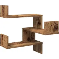 vidaXL Hoekwandschap 40x40x49,5 cm bewerkt hout out houtkleurig