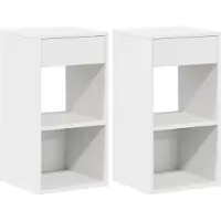 vidaXL Nachtkastjes 2 st met lade 35x34x66,5 cm wit