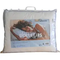 CosyDecor Dagros Hoofdkussen Bolletjes 50x60cm Wit wit Katoen Kussen