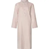 Lunatex - klassiek dames nachthemd 643778 met knoopsluiting - flanel - roze - maat XXL