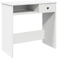 vidaXL Bureau - Behandeld hout, Wit, 80 x 40 x 75 cm
