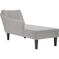 vidaXL Chaise longue met rechterarmleuning stof wolk grijs