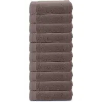 The One Towelling Organische Handdoeken Set - 10 Stuks - 50 x 100 cm - Hotelkwaliteit - Handdoekenset - Badhanddoek - 550gr/m2 - Katoen - Taupe