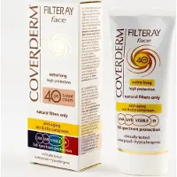 Coverderm Filteray Gezicht Getinte Crème / Getinte Zonnecrème Zachtbruin met SPF 40 50 ml