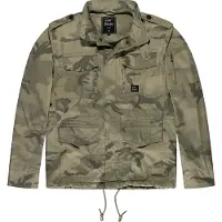 Vintage Industries Cranford Camo, textieljas ,Olijf/Beige/Licht Olijf ,M