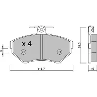 AISIN BPVW-1024 Remblokken