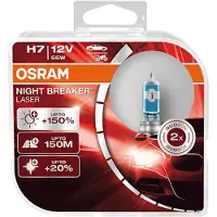 Ams-OSRAM Lamp Halogeen OSRAM H7 Night Breaker Laser 12V/ 55W, 2 stuk
