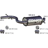 ERNST 155229 Uitlaat middendemper
