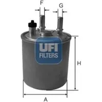 Ufi 24.073.00 Brandstoffilter
