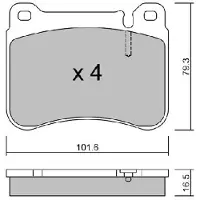 AISIN BPMB-1014 Remblokken
