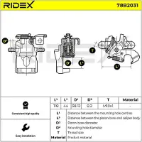 RIDEX 78B2031 Remklauw