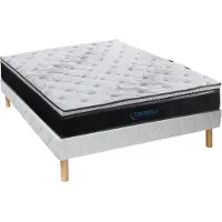 Vente-unique Bedbodem van 160 x 200 cm + hybride pocketveringmatras met geïntegreerde topper van 30 cm dik - GAMIANI van YSMÉE
