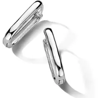 The Jewelry Collection Zilver Gerhodineerde Klapoorringen 1333188