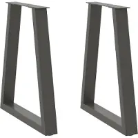 vidaXL Eettafelpoten 2 st V-vormig 60x(72-73,3) cm staal antraciet