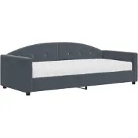 vidaXL Slaapbank met matras 90x200 cm fluweel donkergrijs