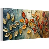 MuchoWow Aluminium schilderij 80x40 cm - Wanddecoratie metaal - Boom - Abstract - Natuur - Kunst - Metalen muurdecoratie woonkamer - Decoratie industrieel - Foto op dibond - Industriële accessoires slaapkamer