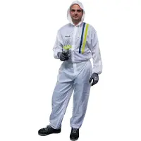 Finixa Polyester spuitoverall met capuchon wit - Small (42-44)