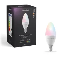 LEDVION - 2X Smart RGB+CCT E14 LED Lamp - 5W - 470L - Wifi-lamp - Dimbaar - Alexa & Google Home