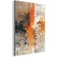MuchoWow Aluminium schilderij 90x120 cm - Wanddecoratie metaal - Verf - Patroon - Modern - Kunst - Metalen muurdecoratie woonkamer - Decoratie industrieel - Foto op dibond - Industriële accessoires slaapkamer