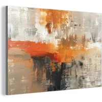 MuchoWow Aluminium schilderij 150x100 cm - Wanddecoratie metaal - Verf - Patroon - Modern - Kunst - Metalen muurdecoratie woonkamer - Decoratie industrieel - Foto op dibond - Industriële accessoires slaapkamer