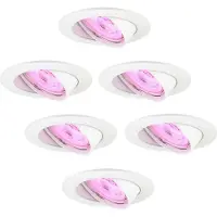 LEDVION - 6X SMART LED Inbouwspot Amsterdam - Wit - Dimbaar