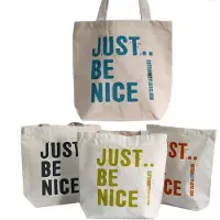 Ancient Wisdom Just Be Nice Katoenen Tassen 4 stuks (4 ontwerpen) - Cotton Not Plastic