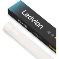 LEDVION - LED Batten 120cm (30W, 6500K, 4200 lumen), Geïntegreerde LED, Daglicht Wit, Helder Licht, Plafonddlamp