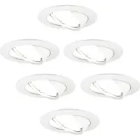 LEDVION - 6X LED Inbouwspot Amsterdam - Wit - Dimbaar - 3W - 4000K - Ø82 mm