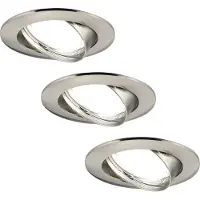 LEDVION - 3X LED Inbouwspot Amsterdam - RVS - Dimbaar - 3W - 4000K - Ø82 mm
