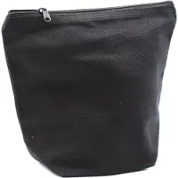 Ancient Wisdom 2 x Toilettas van Natuurlijk Katoen - Zwart - 285ml - Medium Buitel - 18cm x 20cm x 10cm