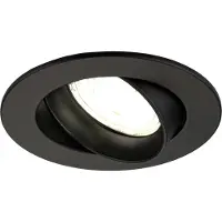 LEDVION - LED Inbouwspot Rio - Zwart - Dimbaar - 3W - 4000K - Ø85 mm