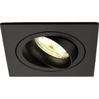LEDVION - 1X LED Inbouwspot Sevilla - Dimbaar - 3W - 2700K - Ø92 mm - Zwart