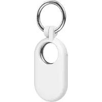 Cazy hoesje geschikt voor Samsung SmartTag2 - Siliconen Sleutelhanger Hoesje - Wit
