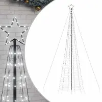 vidaXL LED-kerstboom met spikes 1534 LEDs 500 cm koud wit
