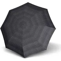 Knirps Paraplu Smart & Casual Line Minimatic Light Umbrella Black Check Zwart