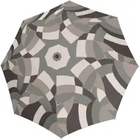 Doppler Paraplu Carbonsteel Long AC Chic Grey Grijs Veelkleurig