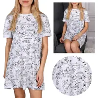 Disney Grijs Mickey Mouse - Nachthemd met Korte Mouwen / M