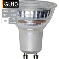 SPL GU10 LED Lamp 3.4W Dimbaar - CRI 97 - Warm Wit - 3000K - LED Spot MR16 - Vervangt 27W - 3 Stuks