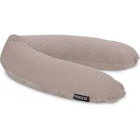 Snoozzz Zwangerschapskussen Zijslaapkussen Lichaamskussen - 185 cm - microparel vulling- luxe draagtas - wasbare hoes - Wafel Teddy Sand