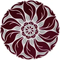 Dutch Wallcoverings Flock stickers ornament fuchsia