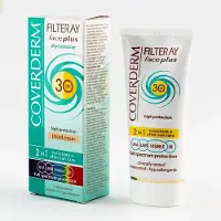 Coverderm Filteray Face Plus Dry Sensitive / Getinte 2in1 zonnecrème voor de droge, gevoelige huid Licht Beige SPF 30 50 ml