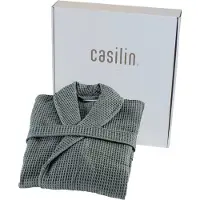 Casilin Kos Sauna Badjas in Geschenkdoos - Dames en Heren - Wafel 100% katoen - Maat L - Eucalyptusgroen