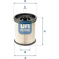 Ufi 26.122.00 Brandstoffilter
