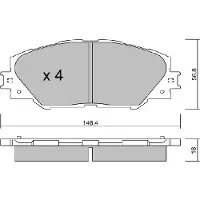 AISIN BPTO-1011 Remblokken