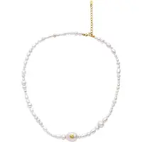 Maanesten Ketting 'MAGGIE' goud / parelwit