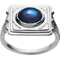 Maanesten Ring 'Roxxane' saffier / zilver